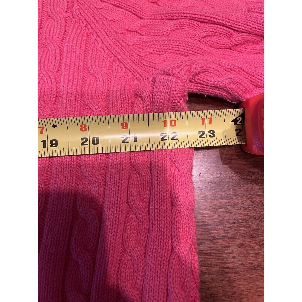 Ralph Lauren Black Label Cable Sweater Womens Pink Sz XL-XXL No Tag - Picture 6 of 6